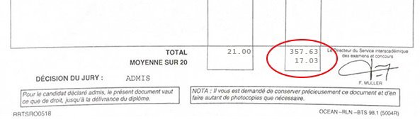Bulletin relevé de notes de pour son BTS Fonderie Bulletin relevé de notes de pour son BTS Fonderie